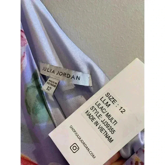 Floral One-Shoulder Asymmetric Hem Dress Julia Jordan NWT Sz 12 Women’s - Picture 6 of 6